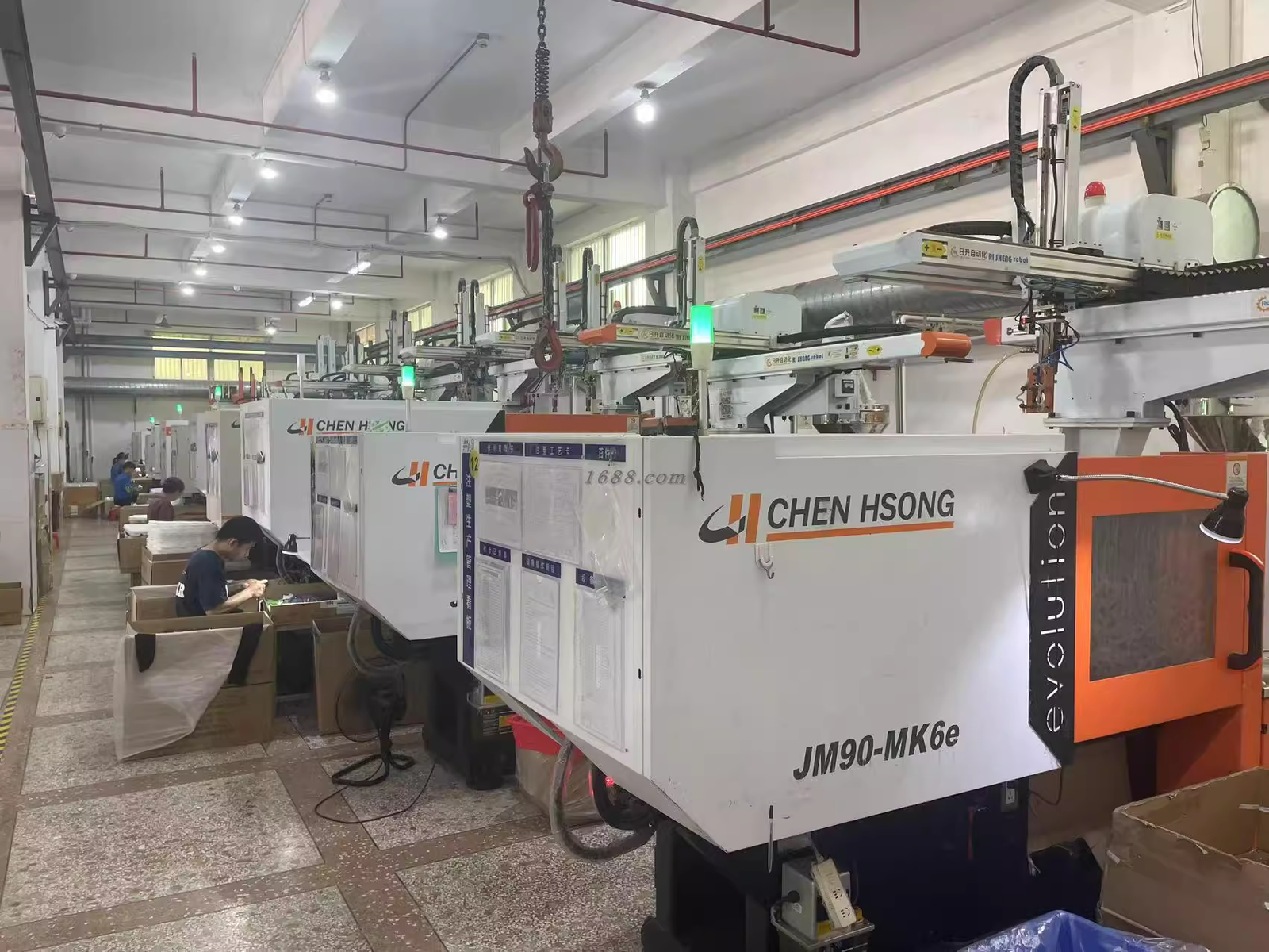 Automated production equipment and testing instruments in the factory